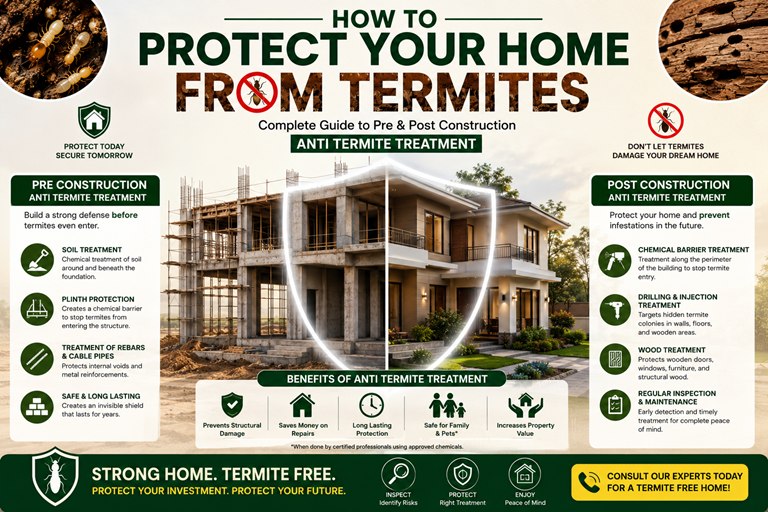 How to Protect Your Home from Termites Complete Guide to Pre & Post Construction Anti Termite Treatment