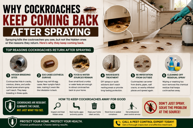Why Cockroaches Keep Coming Back After Spraying